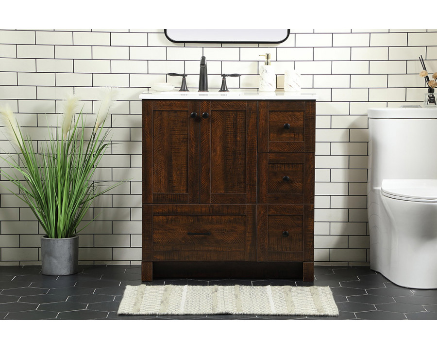 Elegant Bathroom Vanity - Espresso (VF2832EX)