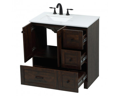 Elegant Bathroom Vanity - Espresso (VF2832EX)