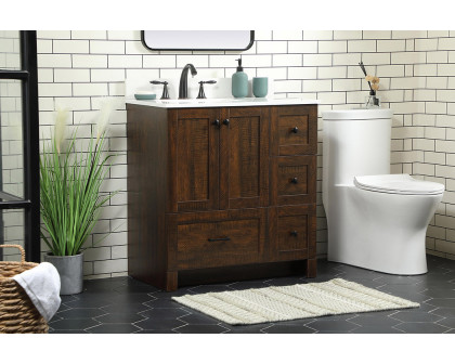 Elegant Bathroom Vanity - Espresso (VF2832EX-BS)