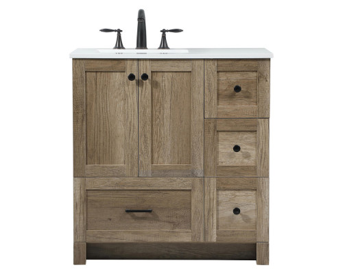 Elegant Bathroom Vanity - Natural Oak (VF2832NT)