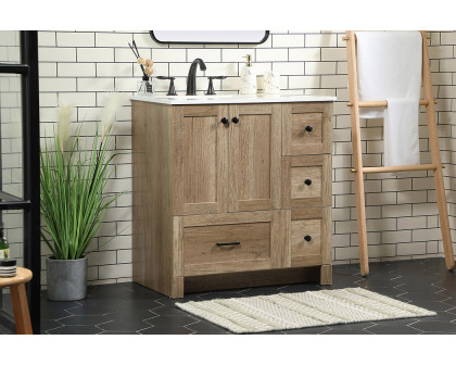 Elegant Bathroom Vanity - Natural Oak (VF2832NT)