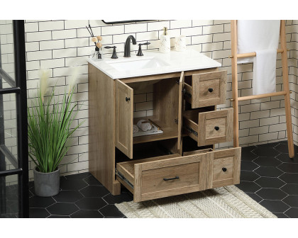 Elegant Bathroom Vanity - Natural Oak (VF2832NT)