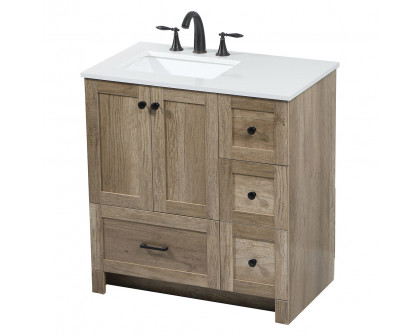 Elegant Bathroom Vanity - Natural Oak (VF2832NT)