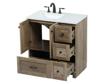 Elegant Bathroom Vanity - Natural Oak (VF2832NT)