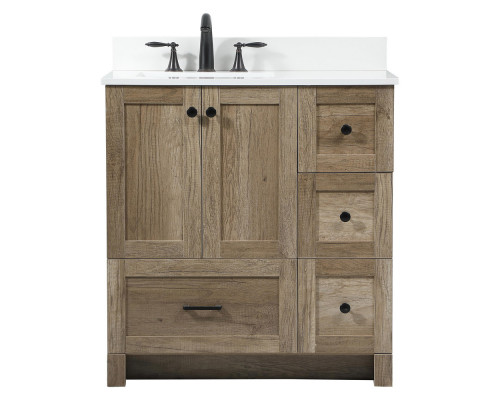 Elegant Bathroom Vanity - Natural Oak (VF2832NT-BS)