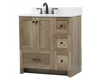 Elegant Bathroom Vanity - Natural Oak (VF2832NT-BS)