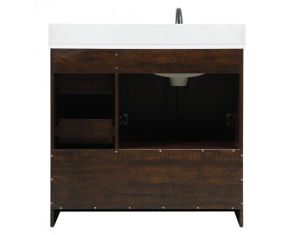 Elegant Bathroom Vanity - Espresso (VF2836EX-BS)