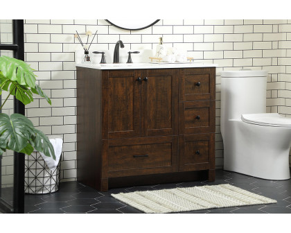 Elegant Bathroom Vanity - Espresso (VF2836EX-BS)