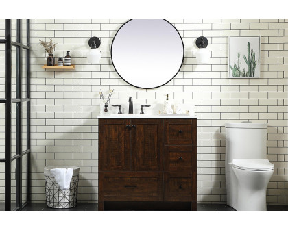 Elegant Bathroom Vanity - Espresso (VF2836EX-BS)