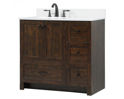 Elegant Bathroom Vanity - Espresso (VF2836EX-BS)