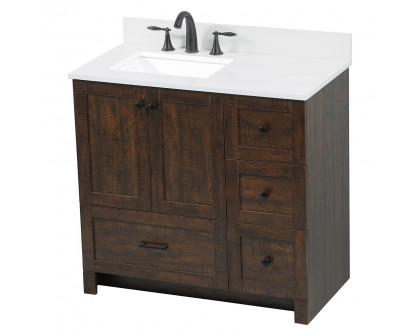 Elegant Bathroom Vanity - Espresso (VF2836EX-BS)