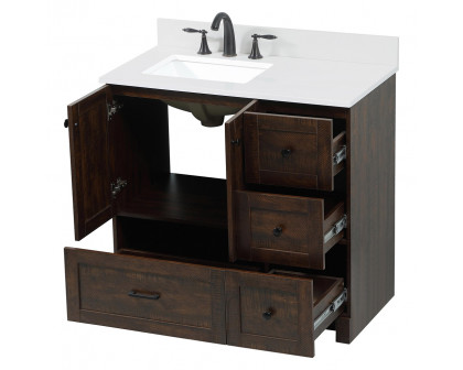 Elegant Bathroom Vanity - Espresso (VF2836EX-BS)