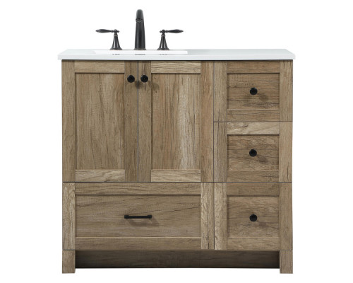 Elegant Bathroom Vanity - Natural Oak (VF2836NT)