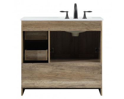 Elegant Bathroom Vanity - Natural Oak (VF2836NT)