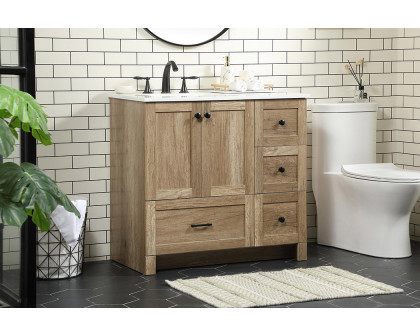 Elegant Bathroom Vanity - Natural Oak (VF2836NT)