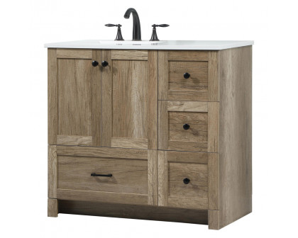 Elegant Bathroom Vanity - Natural Oak (VF2836NT)