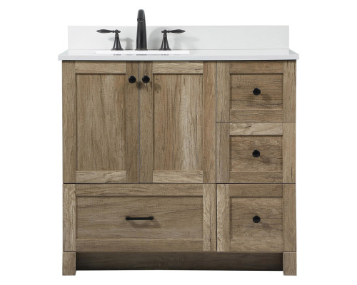 Elegant Bathroom Vanity - Natural Oak (VF2836NT-BS)