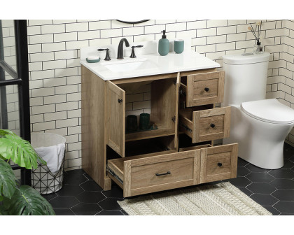 Elegant Bathroom Vanity - Natural Oak (VF2836NT-BS)