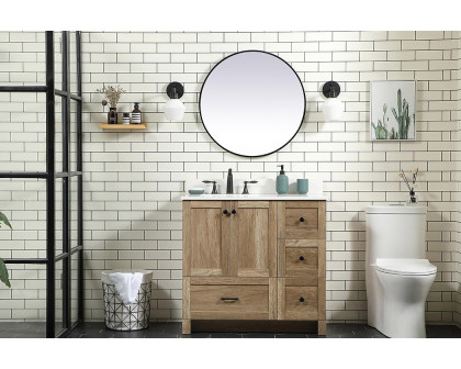 Elegant Bathroom Vanity - Natural Oak (VF2836NT-BS)