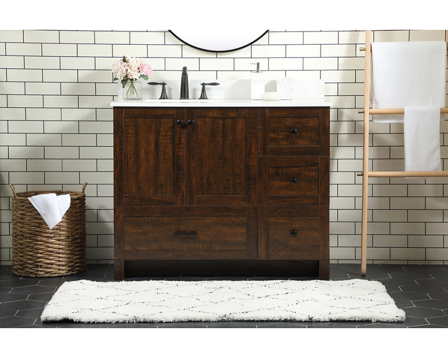 Elegant Bathroom Vanity - Espresso (VF2842EX-BS)