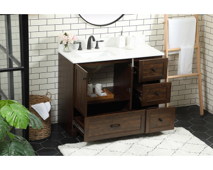 Elegant Bathroom Vanity - Espresso (VF2842EX-BS)