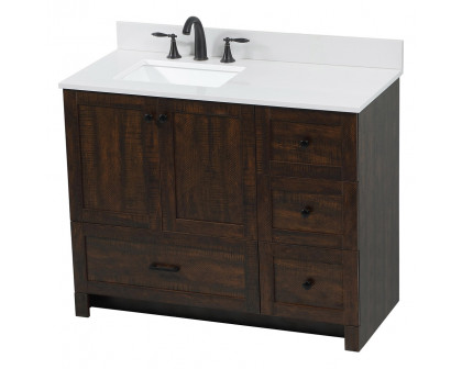 Elegant Bathroom Vanity - Espresso (VF2842EX-BS)