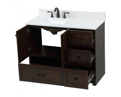 Elegant Bathroom Vanity - Espresso (VF2842EX-BS)