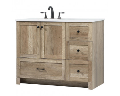 Elegant Bathroom Vanity - Natural Oak (VF2842NT)