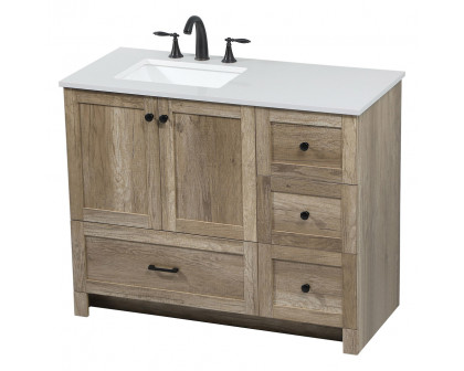 Elegant Bathroom Vanity - Natural Oak (VF2842NT)