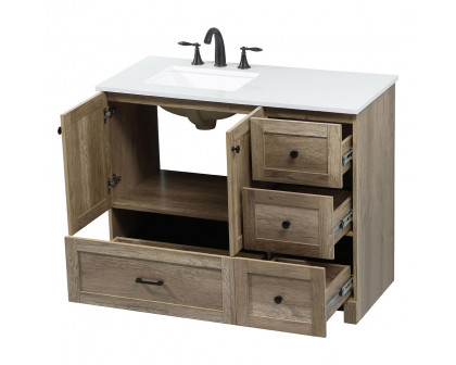 Elegant Bathroom Vanity - Natural Oak (VF2842NT)