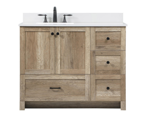 Elegant Bathroom Vanity - Natural Oak (VF2842NT-BS)