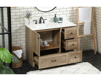 Elegant Bathroom Vanity - Natural Oak (VF2842NT-BS)