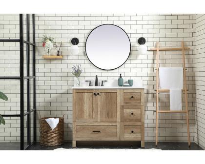 Elegant Bathroom Vanity - Natural Oak (VF2842NT-BS)