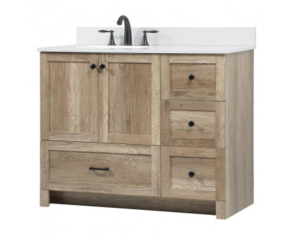 Elegant Bathroom Vanity - Natural Oak (VF2842NT-BS)