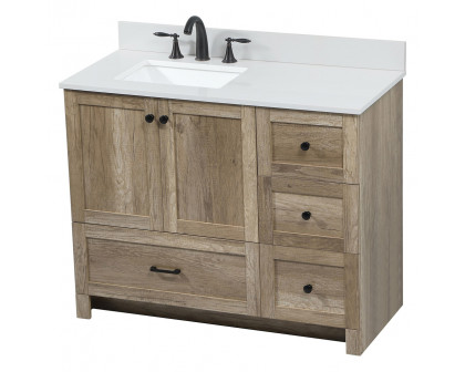 Elegant Bathroom Vanity - Natural Oak (VF2842NT-BS)