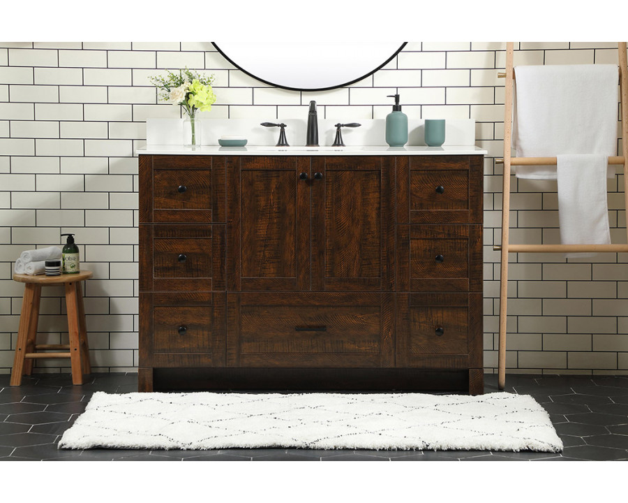 Elegant Bathroom Vanity - Espresso (VF2848EX-BS)