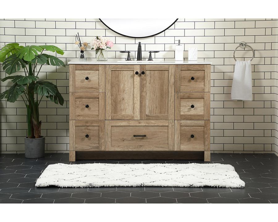 Elegant Bathroom Vanity - Natural Oak (VF2848NT)