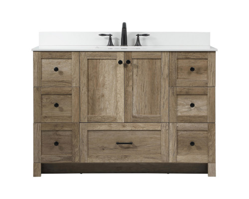 Elegant Bathroom Vanity - Natural Oak (VF2848NT-BS)