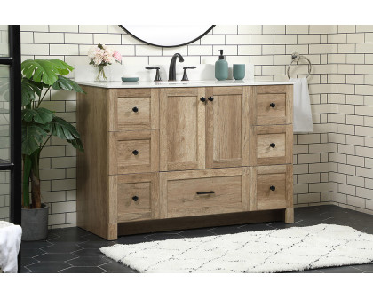 Elegant Bathroom Vanity - Natural Oak (VF2848NT-BS)