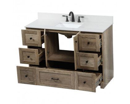 Elegant Bathroom Vanity - Natural Oak (VF2848NT-BS)