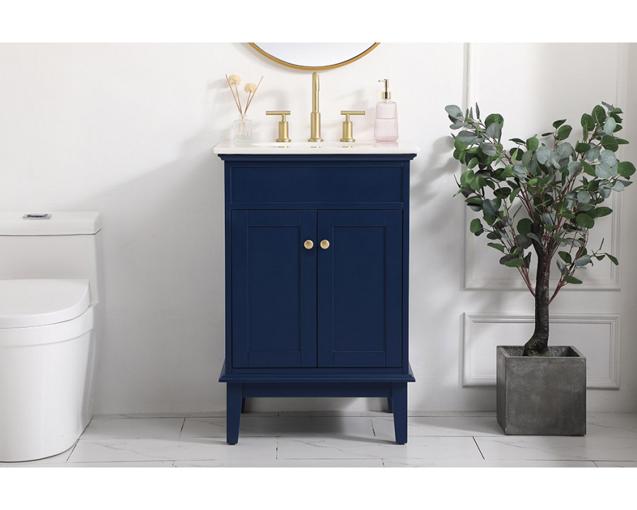 Elegant Bathroom Vanity - Blue (VF30124BL)