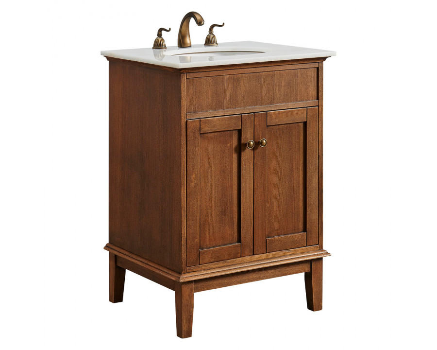 Elegant Bathroom Vanity - Chestnut Wood (VF30124CW)