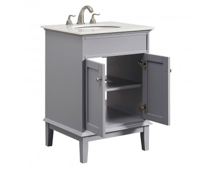 Elegant Bathroom Vanity - Gray (VF30124GR)