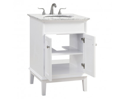 Elegant Bathroom Vanity - White (VF30124WH)