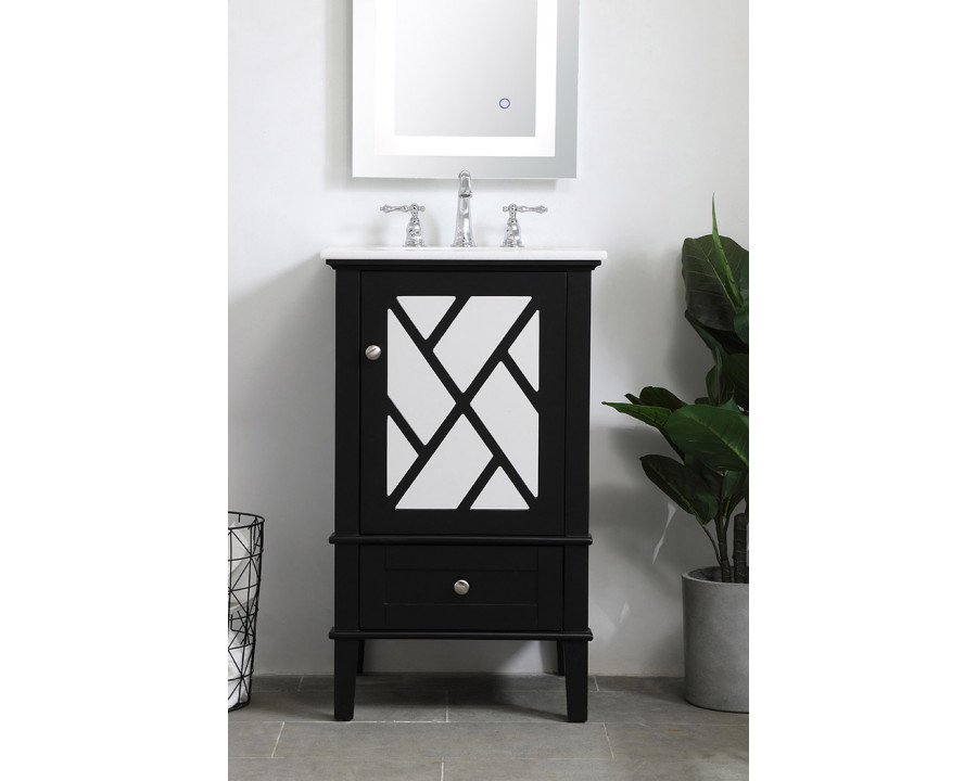 Elegant Bathroom Vanity - Black, L 21" (VF30221BK)