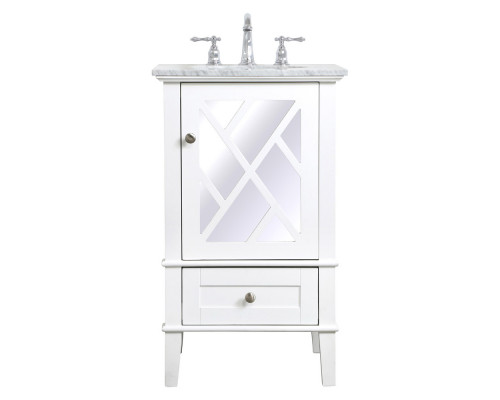 Elegant Bathroom Vanity - White, L 21" (VF30221WH)