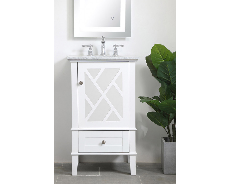 Elegant Bathroom Vanity - White, L 21" (VF30221WH)