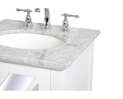 Elegant Bathroom Vanity - White, L 21" (VF30221WH)