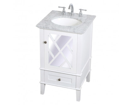 Elegant Bathroom Vanity - White, L 21" (VF30221WH)