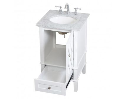 Elegant Bathroom Vanity - White, L 21" (VF30221WH)